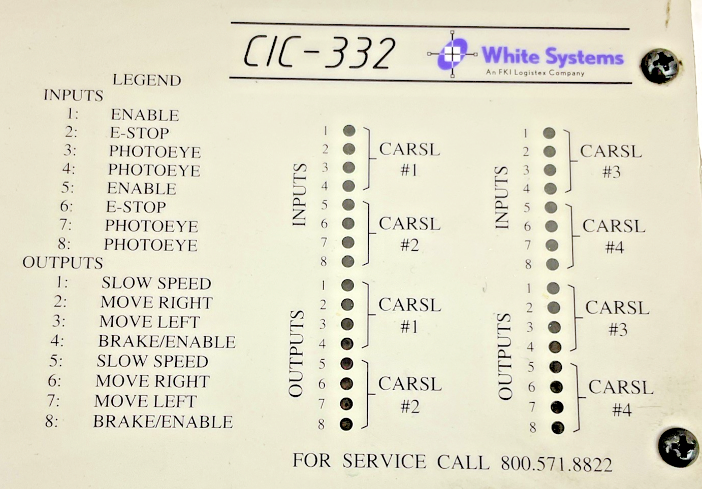 WHITE SYSTEMS CIC-332 CAROUSEL STORAGE SYSTEM1
