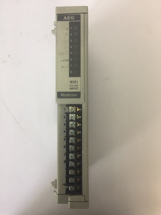 AEG MODICON AS-B351-001 INPUT MODULE 115VAC0