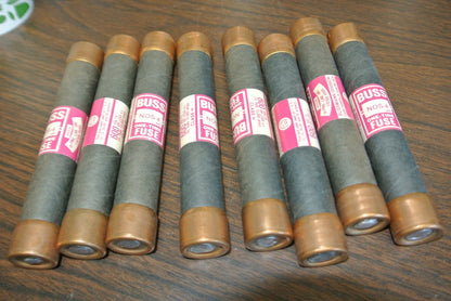 LOT of 8 / BUSS NOS-4 ONE-TIME FUSE / 4A / 600V / NEW SURPLUS / NOS40