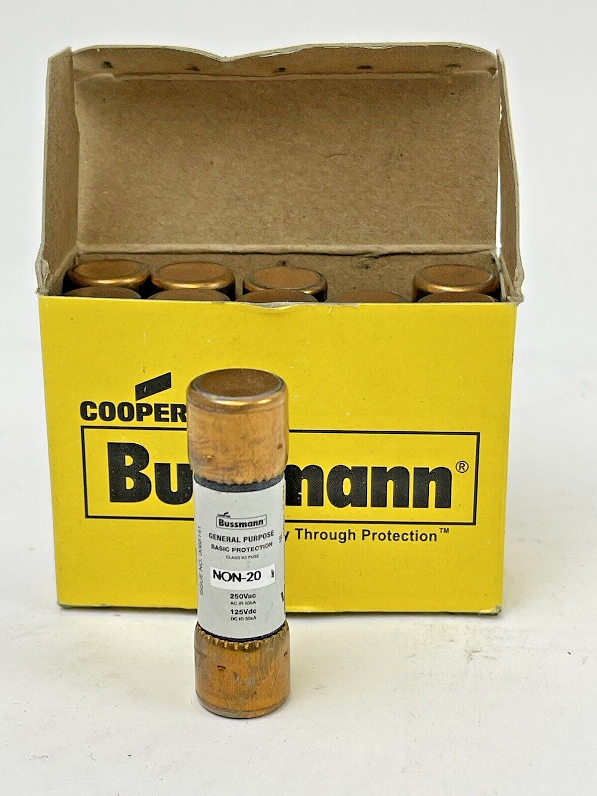 BUSSMANN EATON - BOX OF 10 - NON-20 - 20A 250V AC, K5, 2" FUSE - Cylindric3