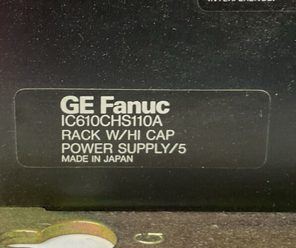 GE FANUC IC610CHS11A RACK W/HI CAP POWER SUPPLY2