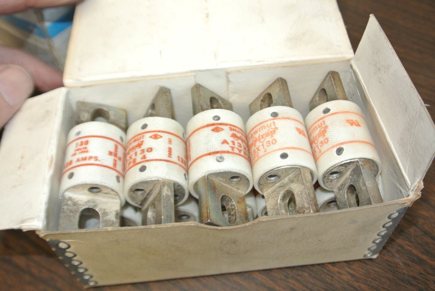 BOX of 10 SHAWMUT A13X130 SEMICONDUCTOR / RECTIFIER FUSE 130A 130VAC NEW SURPLUS0
