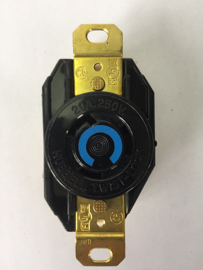 HUBBELL HBL2320 HBL TWIST-LOCK RECEPTACLE 20A 250V AC OR DC 2 POLE 3 WIRE2