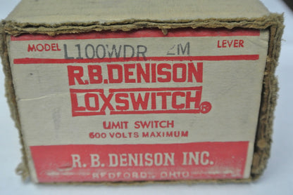 R.B. DENISON L100WDR-2M LIMIT SWITCH 600V MAX NEW SURPLUS  GOULD / TELEMECANIQUE1