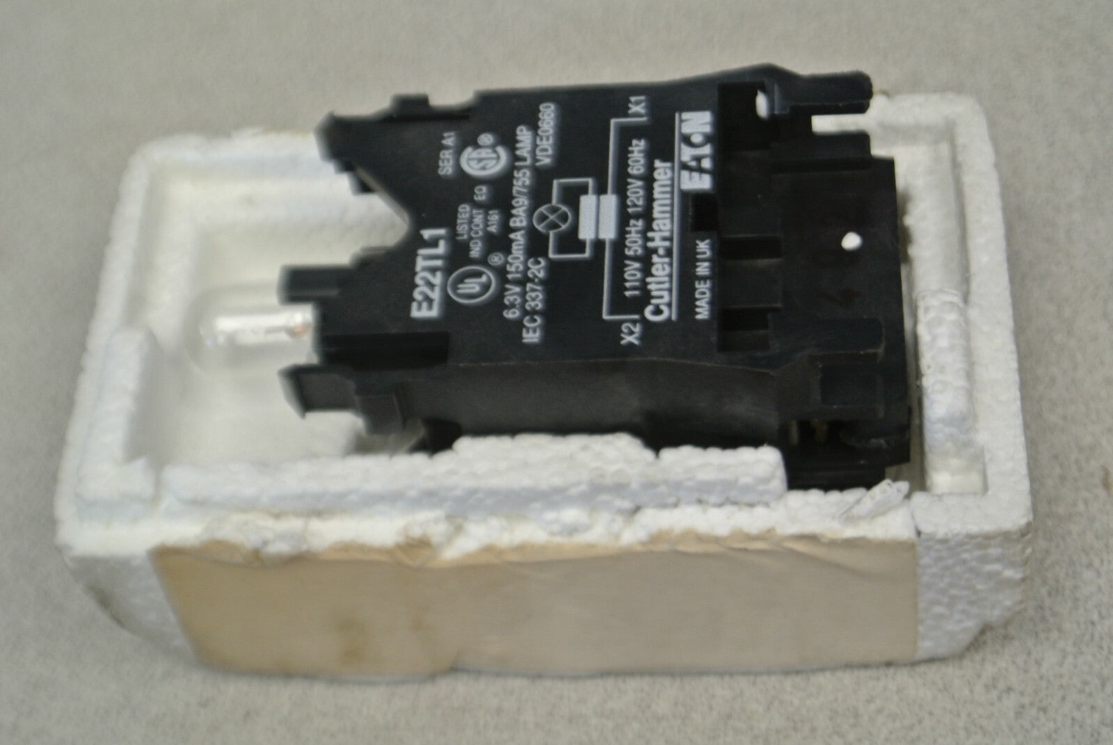 CUTLER-HAMMER E22TL1 TRANSFORMER UNIT 120V / 6.3V, 150mA / NEW SURPLUS5