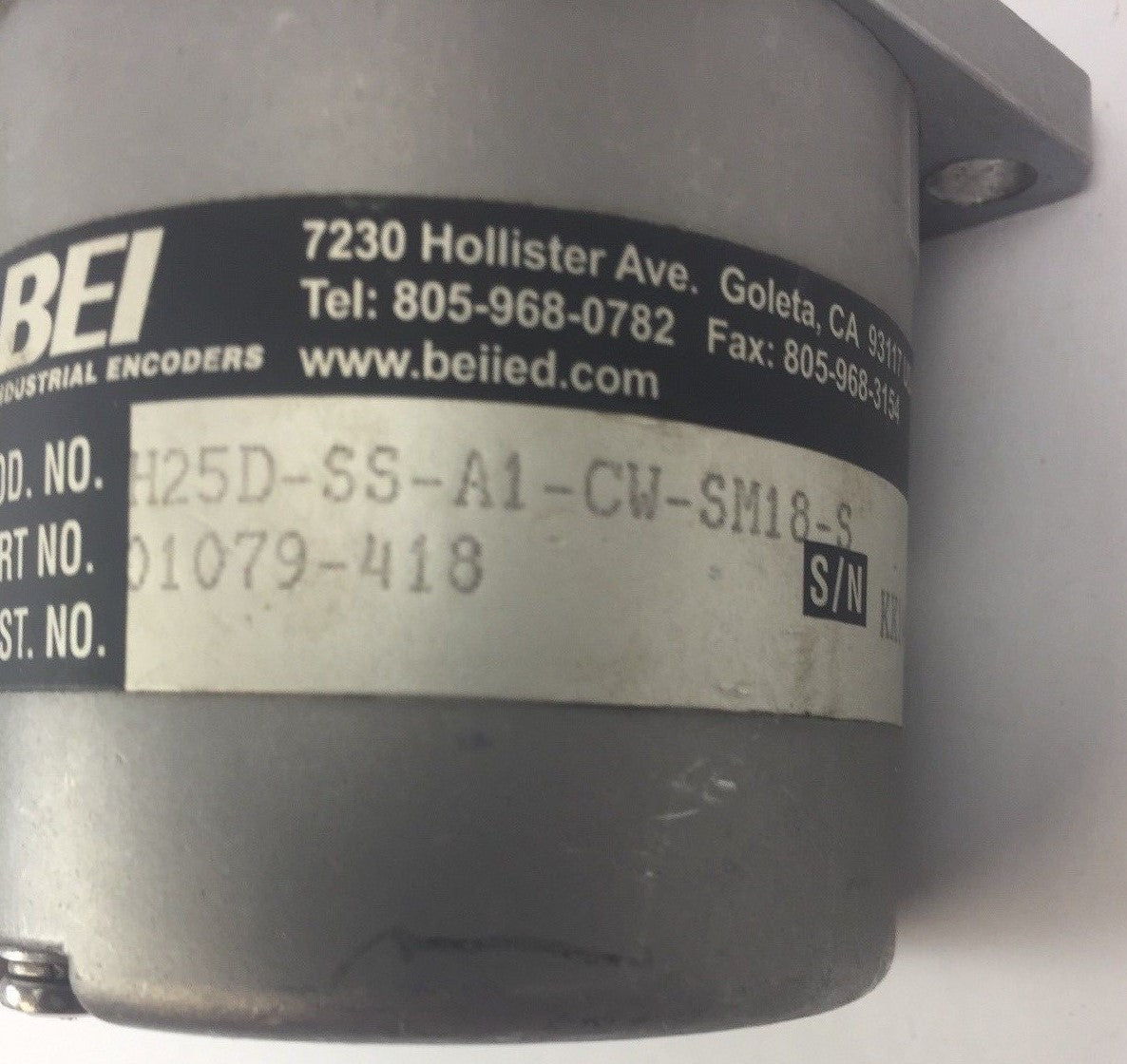 BEI H25D-SS-A1-CW-SM18-S ENCODER VDC IN 12-281