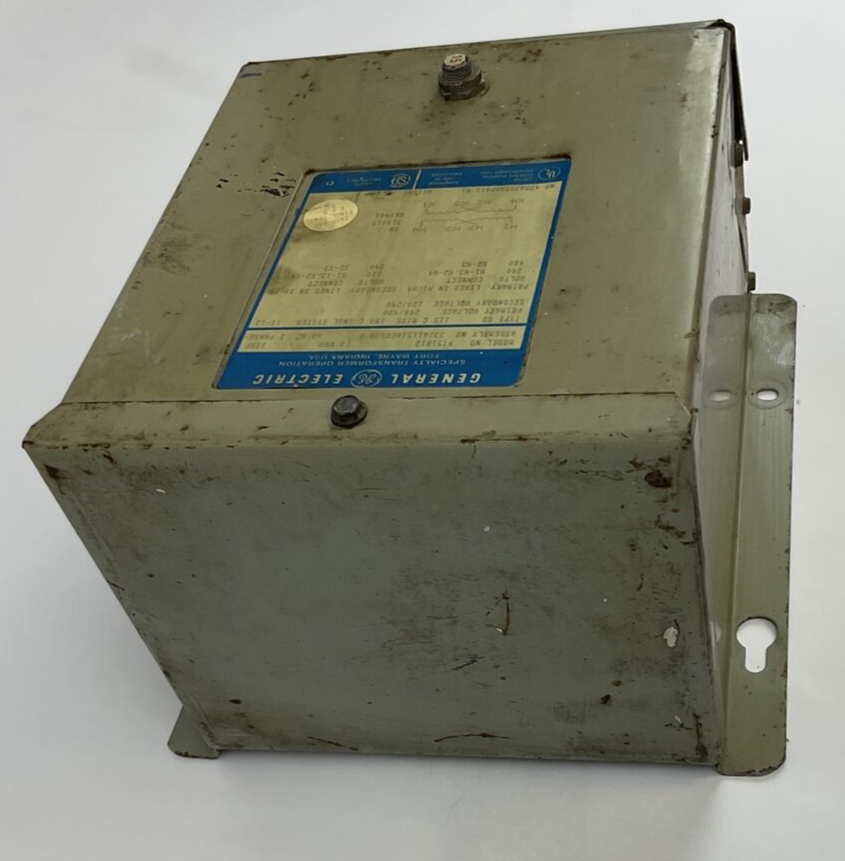 GENERAL ELECTRIC 9T51B12 TRANSFORMER RAINPROOF 2KVA 480VAC 1PH 60HZ TYPE QB4