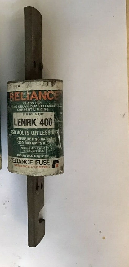 RELIANCE LENRK 400 FUSE 400A 250VAC CLASS RK1 ****LOTOF2***1