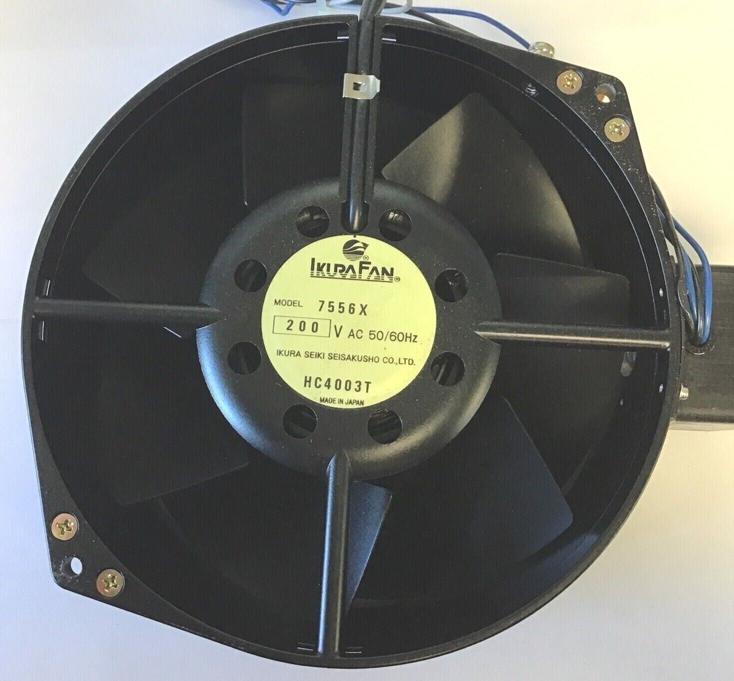 IKURA FAN 7556X FAN 200VAC 50/60HZ W/THAIR AHC003 200V FAN SENSOR1