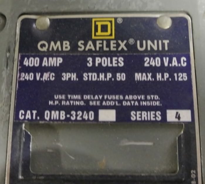 SQUARE D QMB-3240 - QMB SAFLEX SWITCH ENCLOSURE (ONLY) 1