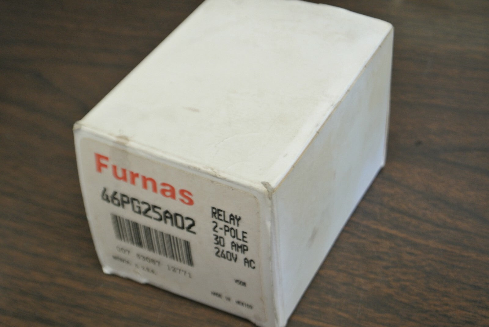 FURNAS 46PG25A02 DPDT RELAY / 240VAC / 30A / 2POLE / NEW SURPLUS in BOX8