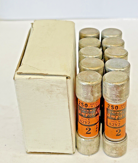 SHAWMUT - *BOX OF 10* - A2Y2 - 2 AMP, 250 VAC AMP TRAP FUSES0