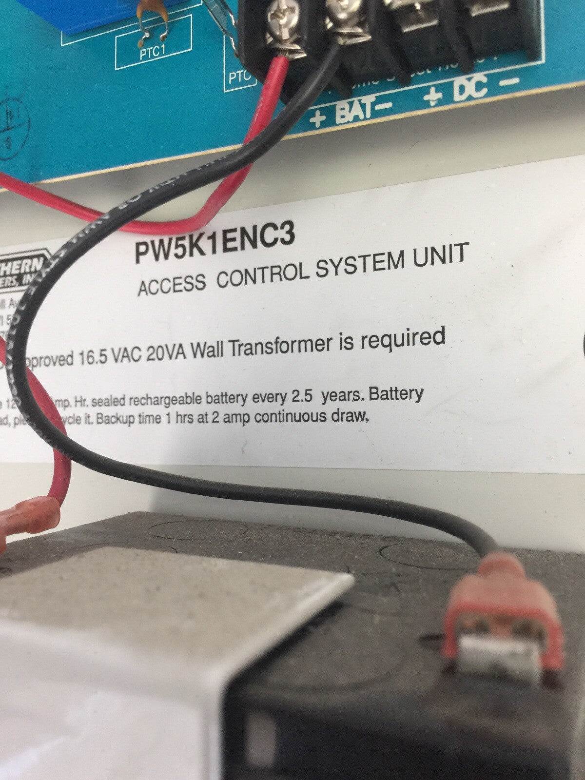 PW5K1ENC3 ACCESS CONTROL SYSTEM UNIT 2