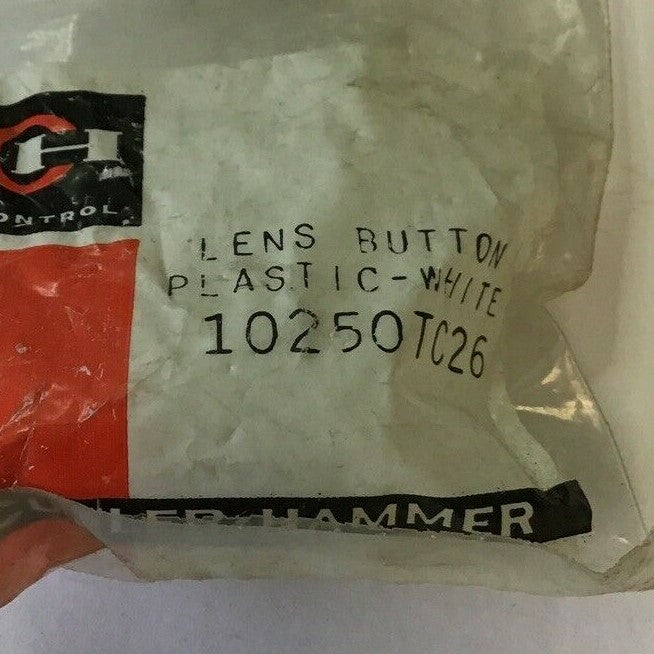 CUTLER HAMMER 10250TC26 LENS BUTTON PLASTIC WHITE***LOTOF3***2
