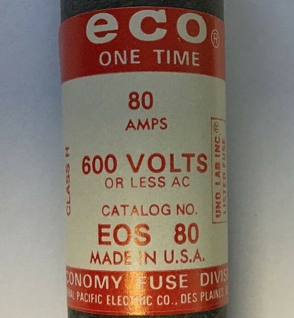 ECONOMY FUSE EOS 80 600VOLT 80AMP ***LOTOF5***4