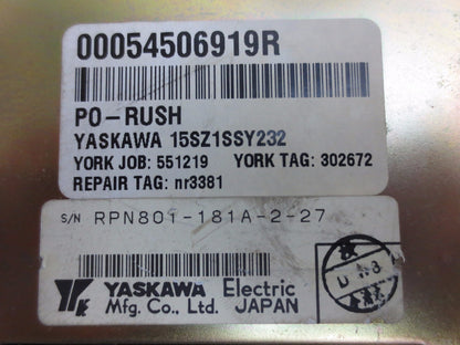 YASKAWA CACR-SR 15SZ1SSY232 SERVOPACK / SERVO CONTROLLER 1