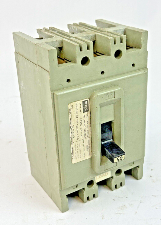 FPE - HEF631050 - MOLDED CASE AB CIRCUIT BREAKER - 50 A, 3 POLE, 600 VAC0