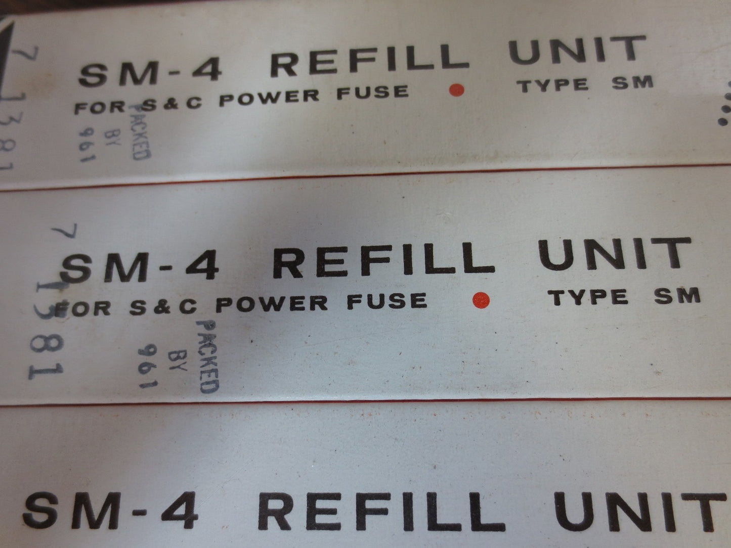 S&C SM-4 REFILL UNIT for S&C POWER FUSE 50 E TYPE SM--200 E AMP RATED 3PK2