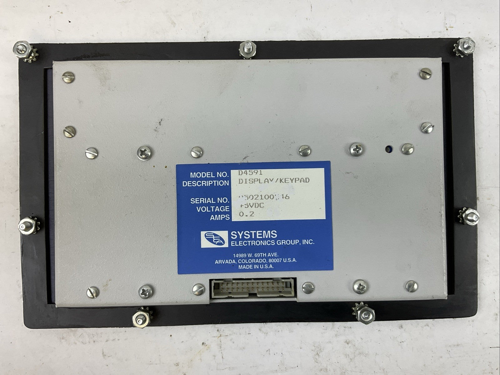 SYSTEMS D4591 DISPLAY / KEYPAD +5VDC 0.2A2