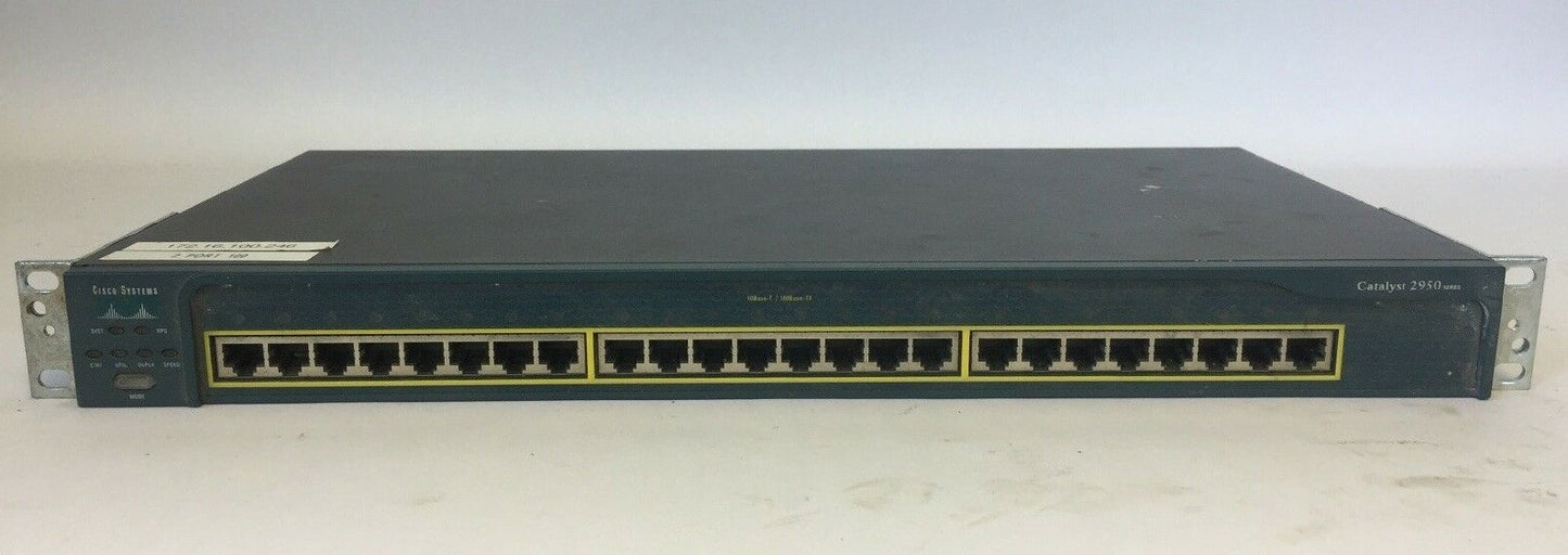 CISCO WS-C2950-24 CATALYST 24 PORT ETHERNET MANAGED NETWORK SWITCH0