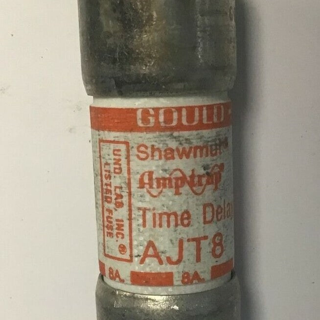 GOULD AJT8 FUSE 8A AMP-TRAP TIME DELAY 600VAC CLASS J****LOTF6****2