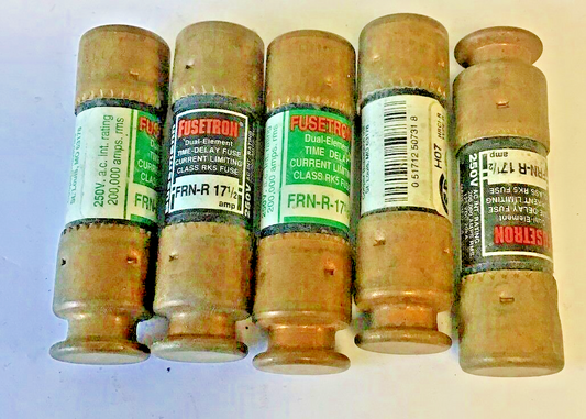FUSETRON FRN-R-17 1/2 FUSE 17 1/2A CLASS RK5 DUAL ELEMENT ****LOTOF5****0