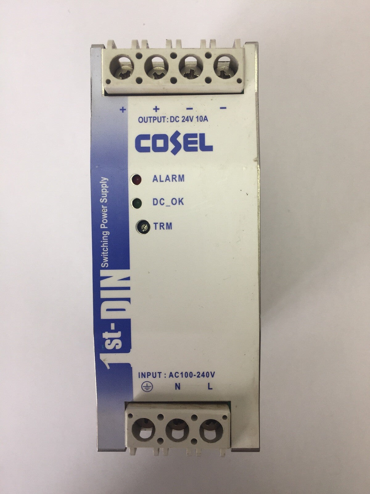 COSEL KHNA240F-24 POWER SUPPLY INPUT 100-240VAC 50-60HZ 2.7A OUPUT 24VDC 10A0