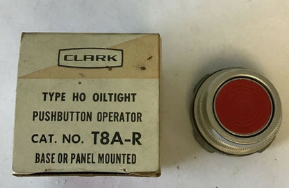 CLARK T8A-R PUSHBUTTON OPERATOR OILTIGHT TYPE HO ***LOTOF6*** 1