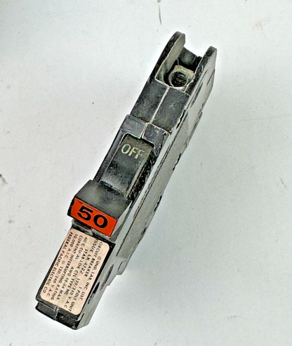 FPE *LOT OF 9* - 050 / NC150 - STAB-LOK BREAKERS - 1 POLE/240VAC/50A-3 NO SCREWS4