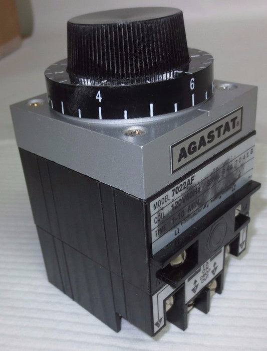 AGASTAT 7022AF TIME DELAY RELAY - 1-10 MINUTES - 120V, 60Hz0