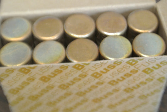 BOX of 10 / BUSSMANN / TRON KAB-5 RECTIFIER FUSES 5A / 250V NEW SURPLUS 0