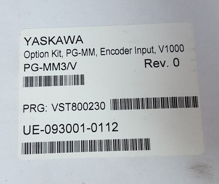 YASKAWA PG-MM3/V OPTION KIT, PG-MM, ENCODER INPUT, V1000 Rev. 01