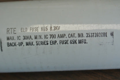 RTE 83K065VHD1A / 3537392C01M TYPE ELO K65 FUSE 30kA / 8.3kV / NEW SURPLUS1