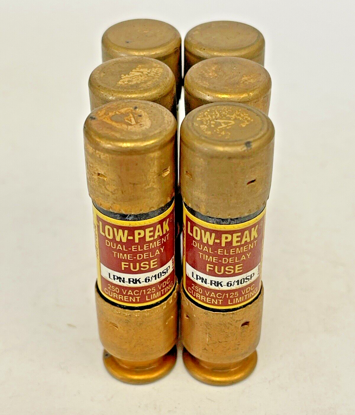 BUSSMANN - *BOX OF 6* - LPN-RK-6/10SP - 250 VAC, TIME-DELAY, DUAL-ELEMENT1