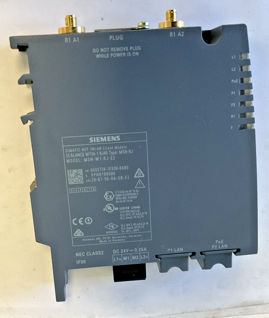 SIEMENS 734-1FX00-0AB0 SCALANCE MODULE W700 24VDC 0.25A0
