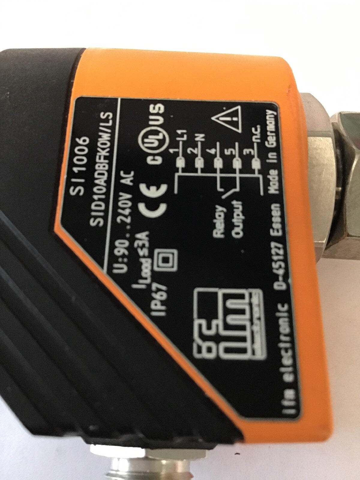 EFECTOR FLOW METER SI8507 240VAC SI1006 W/U40008 7