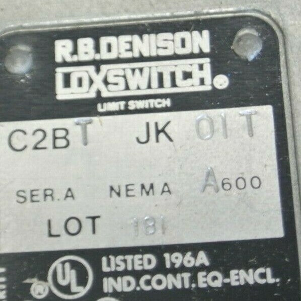 GOULD / R.B. DENISON C2BT-JK01T LOX-SWITCH / NEMA A600 / NEW SURPLUS1