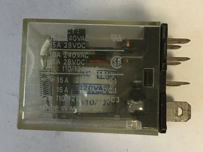 OMRON LY1 RELAY 110/120VAC 15A 28VDC  ***LOTOF2***2