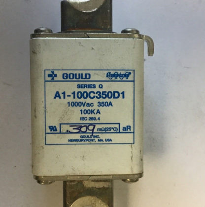 GOULD A1-100C350D1 FUSE SERIES Q 1000VAC 350A 100KA1