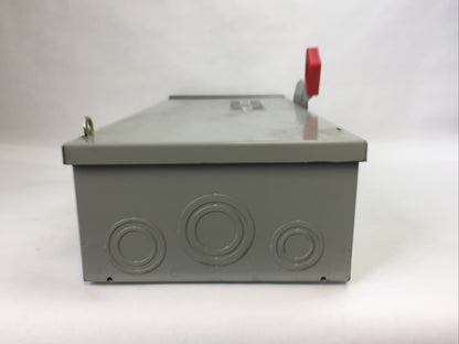 GE TH3223R FUSIBEL SAFETY SWITCH TYPE 3R MODEL 10 100A 240VAC 250VDC 2P TYPE 3R5
