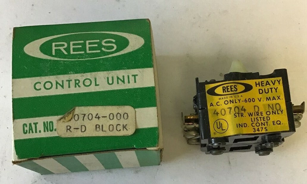 REES 40705 D NO AUXILIARY CONTACT 600VAC ***LOTOF2***1