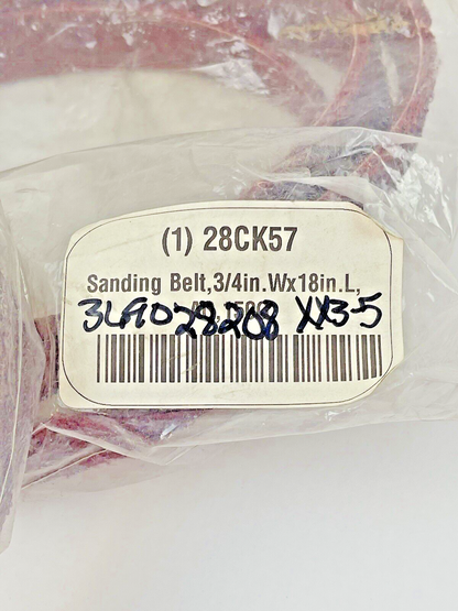 NORTON * LOT OF 5* - 28CK57 - SANDING BELTS - 3/4" W x 18" Aluminium Oxide2
