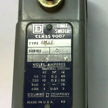 SQUARE D 9007 B54B2 HEAVY DUTY LIMIT SWITCH SERIES C 1