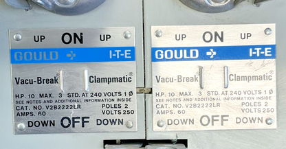 ITE V2B2222LR VACU-BREAK CLAMPMATIC 10HP 250V 1PH 60A 2POLE1