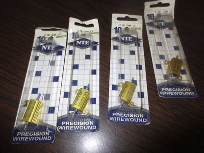 NTE 10WM225 RESISTOR 10,WATT, 2.5K OHM ALUMINUM HOUSING, NEW SURPLUS - LOT of 44