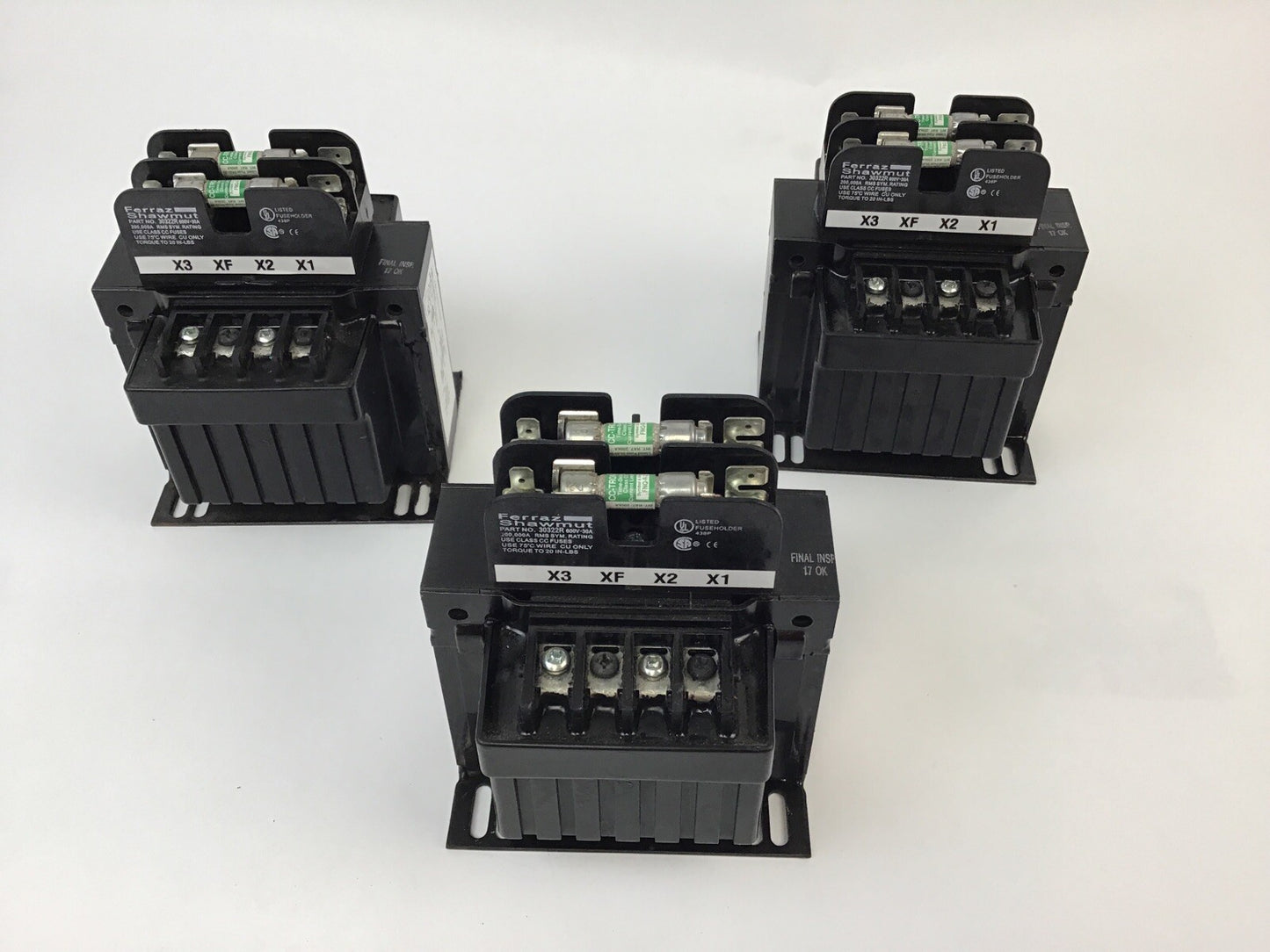 HAMMOND PT200MHMC-3 1PH TRANSFORMER  W/ 30322R FUSE HOLDER***LOTOF3***0