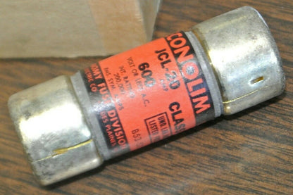 BOX of 10 / ECONOMY JCL20 "ECONOLIM" CLASS J FUSE / 20A / 600V / NEW SURPLUS2