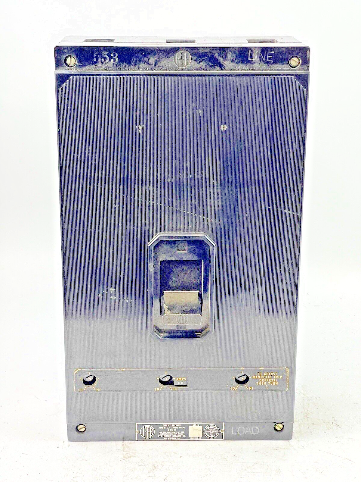 ITE / SIEMENS - ET7004 - CIRCUIT BREAKER -225 AMP, 600 VAC, 3 POLE W/ 100 A TRIP1