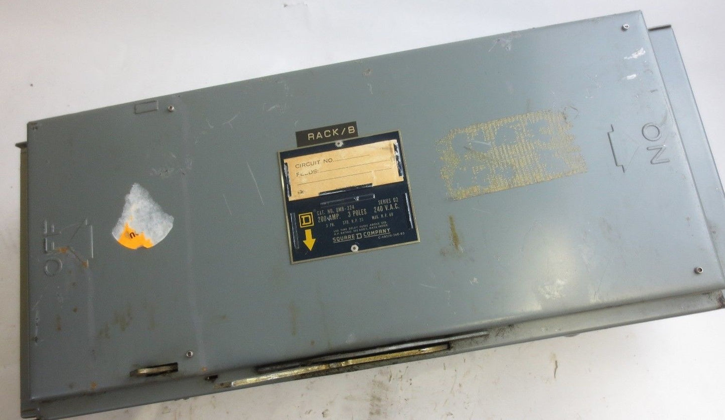 SQUARE D QMB-324 FUSIBLE PANEL SWITCH - 240VAC, 200A, 3-POLE0
