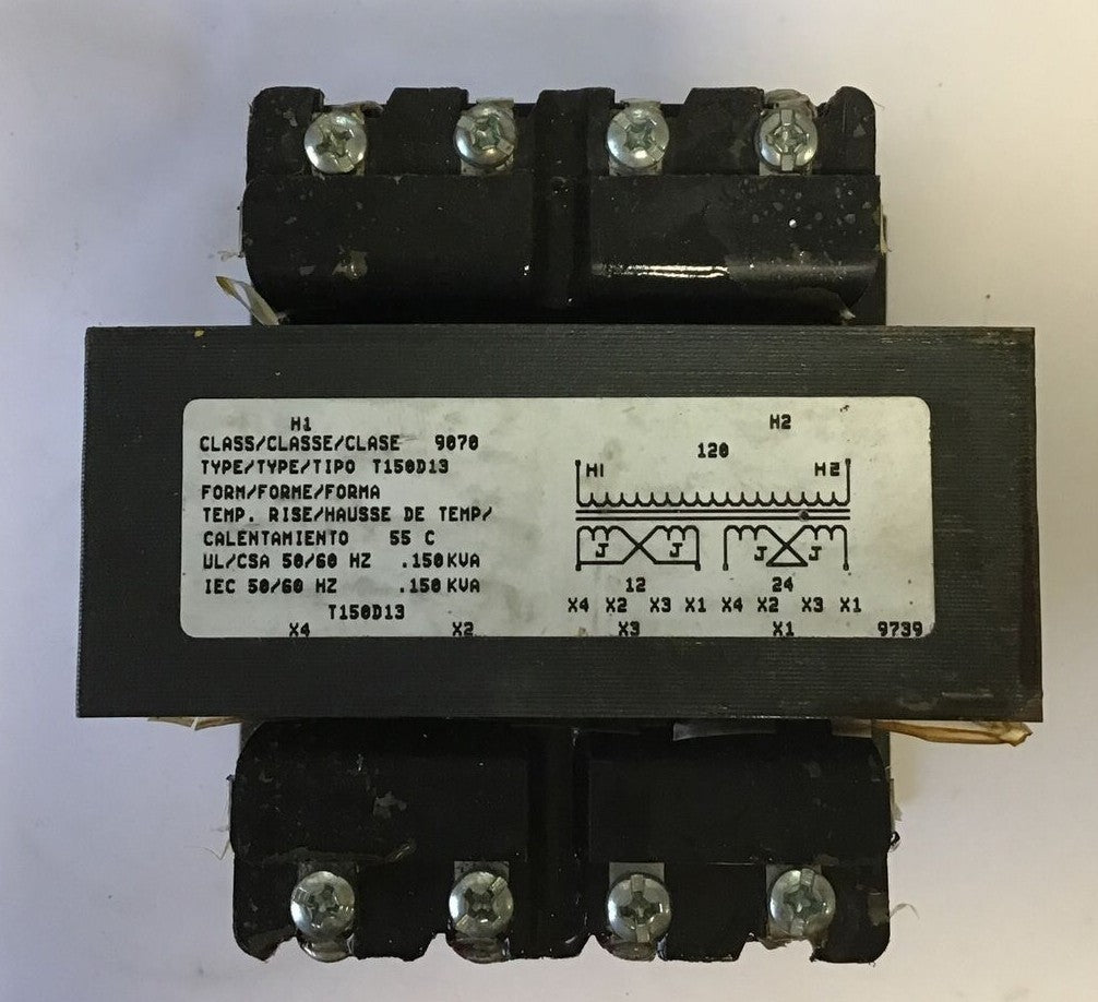 SQUARE D 9070T150D13 INDUSTRIAL CONTROL TRANSFORMER 120VAC 50/60HZ .150KVA0